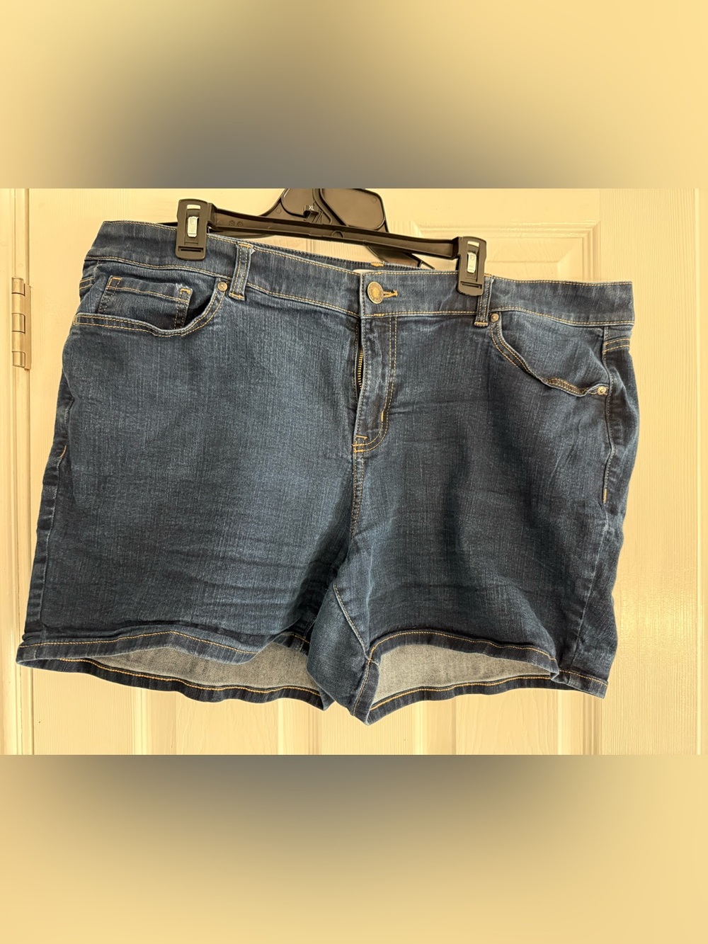 Lane Bryant Dark Blue Denim Jean Shorts